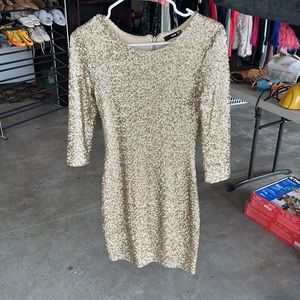 TFNC London Gold Sequins Dress